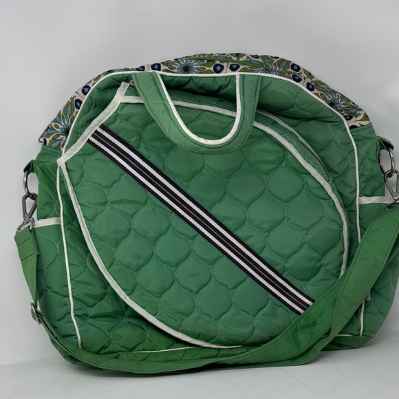 Cinda B Tennis Tote II Verde Bonita Green Compartments Racquet Pocket Bag - Picture 1 of 8